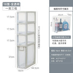 meuble rangement modulaire blanc boîtes transparentes roulettes organisation maison moderne