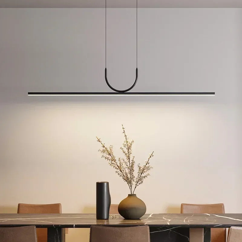 lampe suspendue moderne minimaliste led blanc noir flux lumineux variable facile certifications multiples