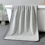 serviette bain fibre bambou rayures noires gris clair séchage rapide adultes moderne MACHINE