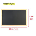 tableau noir vintage mural suspendu tringle bois opaque couleur noir beigeclair matériau