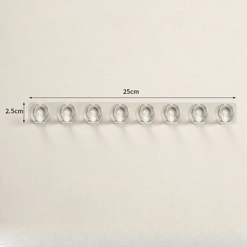 présentoir mural transparent bijoux accessoires cheveux crochets moderne minimaliste adhésif