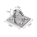 anneaux métalliques industriels supports suspension vis autotaraudeuses plaques carrées acier inoxydable utilitaires
