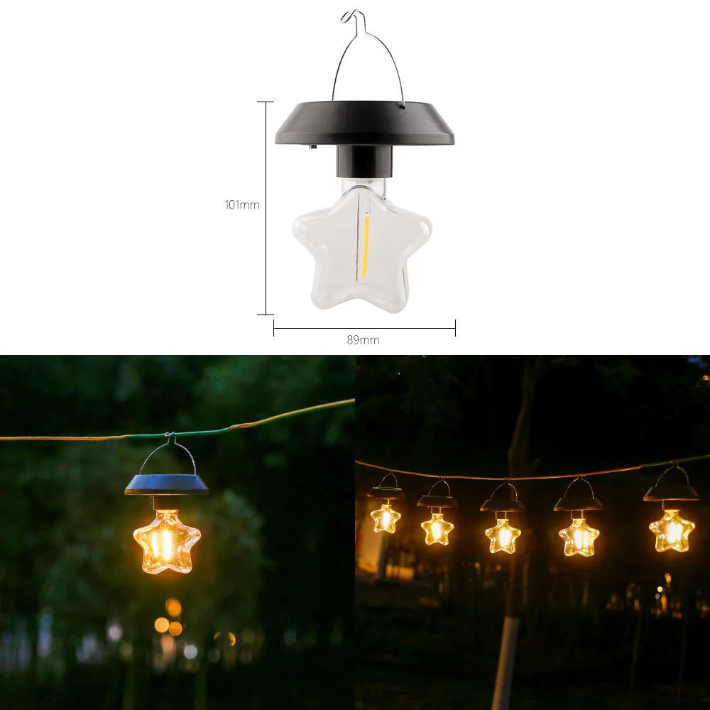 guirlande lumineuse solaire extérieure moderne clips transparentes led rond étoile