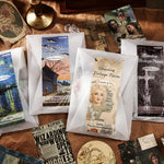 autocollants vintage multicolores cartes postales paysages portraits symboles religieux illustrations anciennes scrapbooking diy