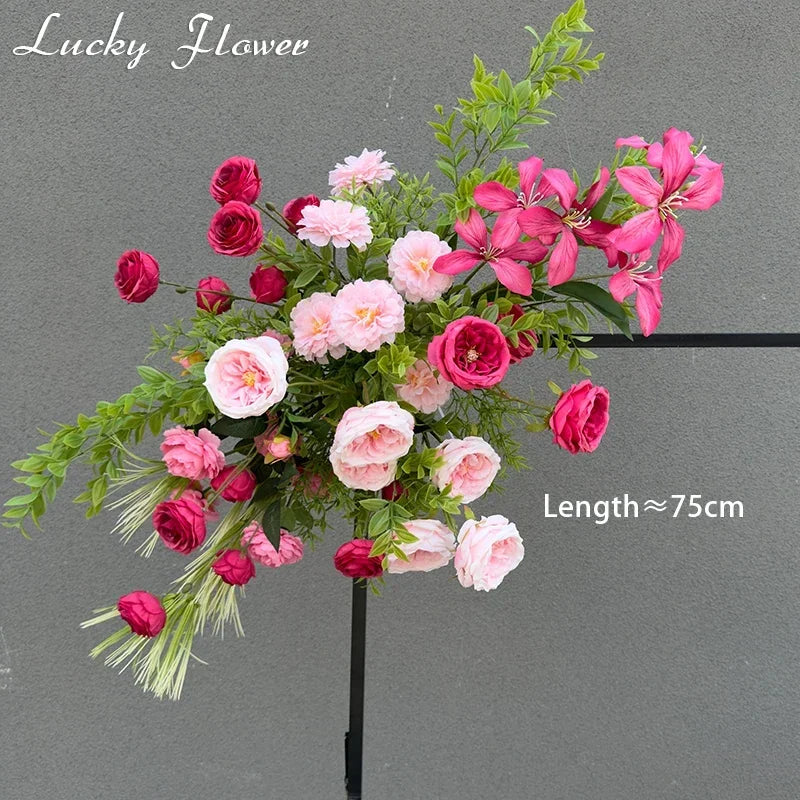 décoration mariage bouquet fleurs artificielles violet rose moderne extérieur anniversaire baby shower