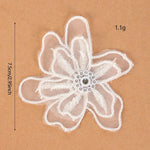 appliques decoratives dentelle blanche fleurs papillons broderie fine mariage decoration 20 pieces translucent