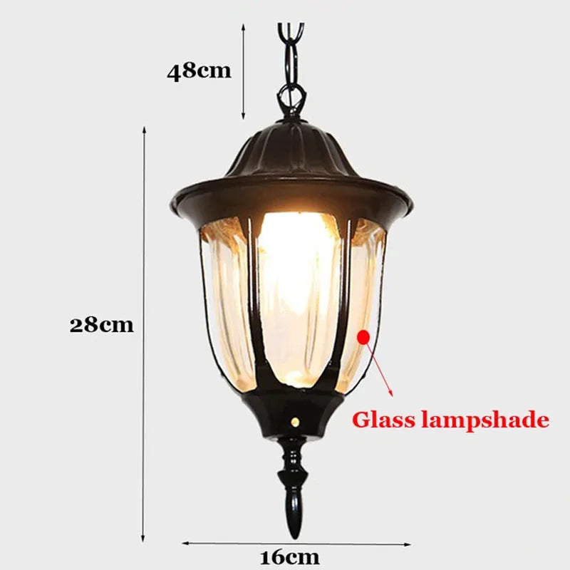 lampe suspendue bronze noir transparente classique rayures verticales salon chambre hall echangement ampoule echangable