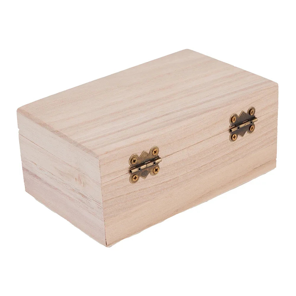 boîte rangement bois réutilisable boîte bijoux rectangle rustique grain bois opaque fait main festive