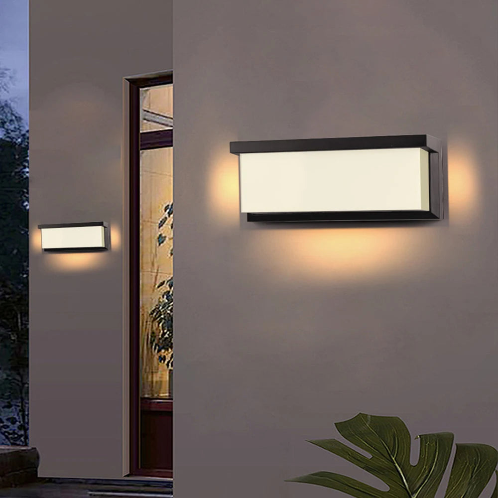 lampe murale led moderne noire ip65 verre borosilicate abs nickelée 2492000lm