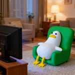 fauteuil miniature vert blanc jaune texture 3d moderne cartoon adhésif oiseau inclusion moderne