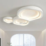 plafonnier led moderne blanc contemporain ovales opacité commandes tactiles