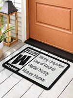 tapis d'entrée moderne noir blanc texte bienvenue antidérapant résistant lavable chambre entrée sol sockaddr