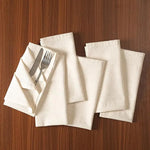 serviettes table maison restaurant beige crème rustique 40x40cm polyester pliées decoration pastorale
