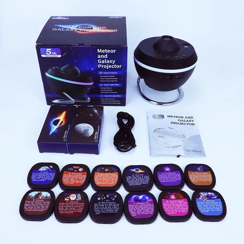 projecteur étoiles nuit led noir moderne 13 effets atmosphère pivotant chambre vacances