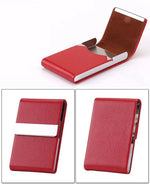 porte cartes simili cuir grainé gris métallisé clips métalliques classique opacité fumeur accessoire tabac