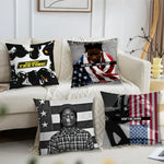 taie d'oreiller carrée 50x50cm polyester motif ASAP ROCKY DON'T BE DUMB moderne fixations