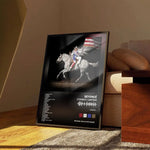 affiche moderne Beyoncé cheval abstraite doré noir blanc animal chambre décoration murale poster