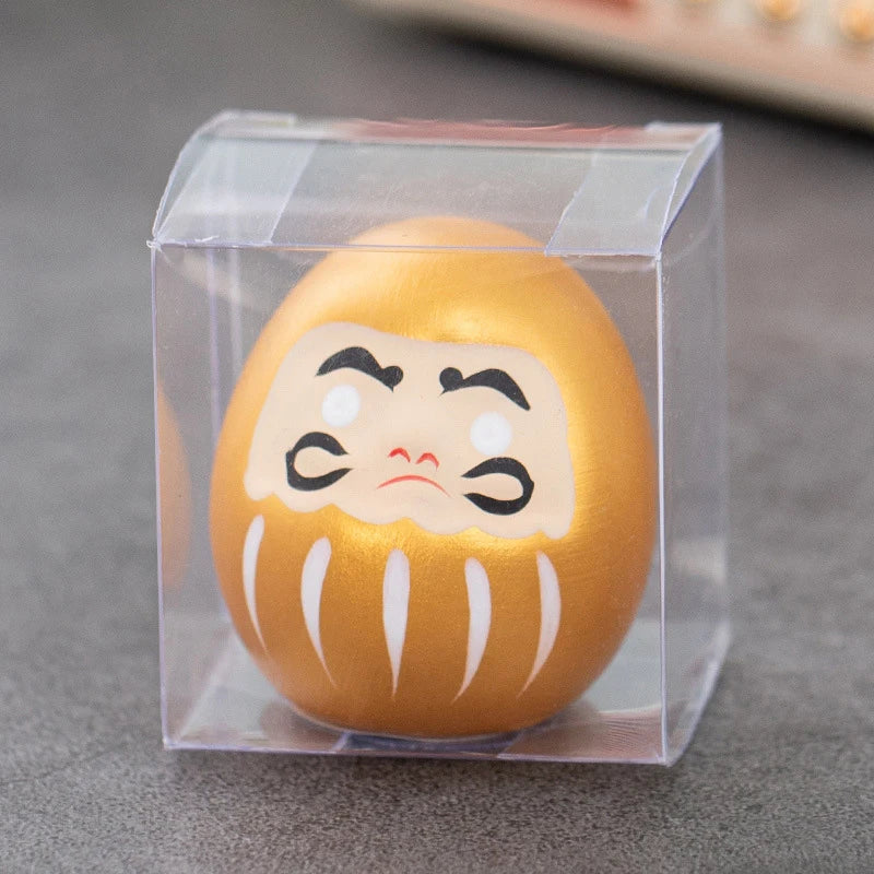 statuette japonaise daruma orange rouge noir vert violet rose blanche bonheur traditionnelle maison