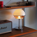 lampe table moderne contemporain lumière chaude led blanc opaque métal