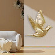 décoration murale oiseau vol or beige moderne minimaliste mur opaque fixéintérieur