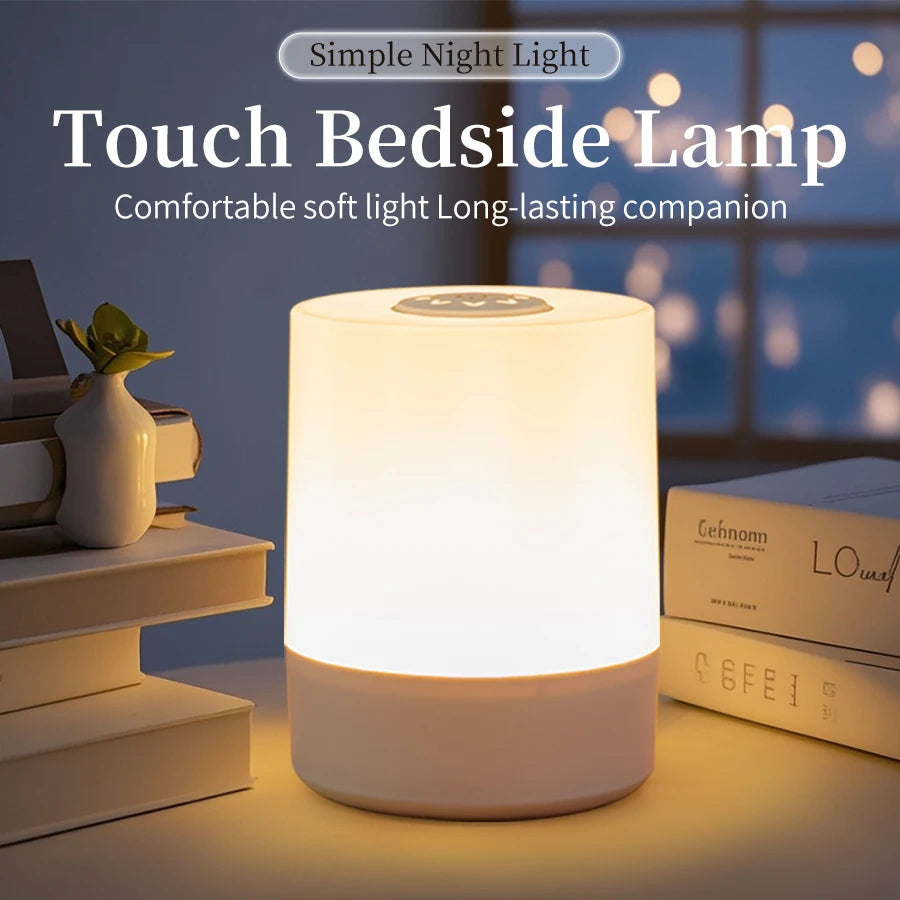 veilleuse tactile lampe chevet rechargeable télécommande inclusion lumière douce moderne