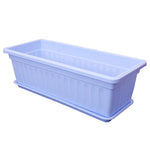 jardinières rectangulaires pots fleurs plastique violet vert jaune rose moderne rayures horizontales intérieurextérieur