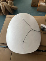 lampe table moderne soie blanc fibres apparentes câble autonome 40cm 50cm 60cm 70cm 80cm