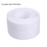 ruban adhésif autocollant blanc gris salle bains baignoire douche évier étanche pvc moderne 2.2cm