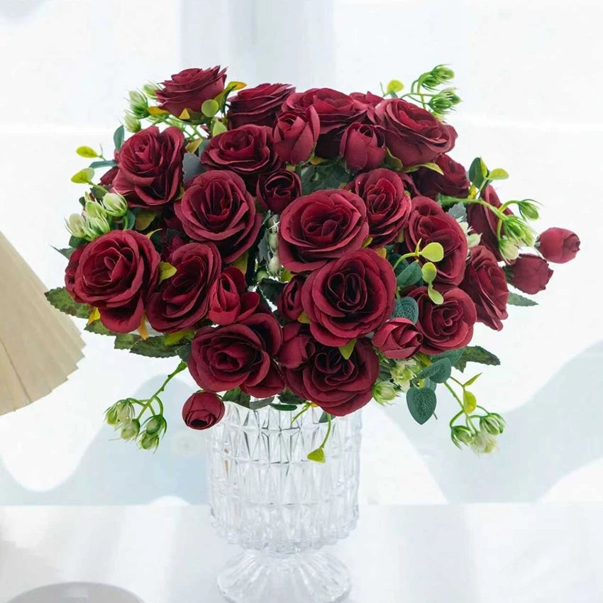 décoration intérieure bouquet pivoine rose blanche moderne élégant vase transparent mariage anniversaire