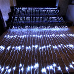 Rideau lumineux LED vert cascade 3x3m