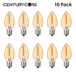 ampoule led conique filament orange moderne 360° e14 e12 vintage blanc chaud 25000h