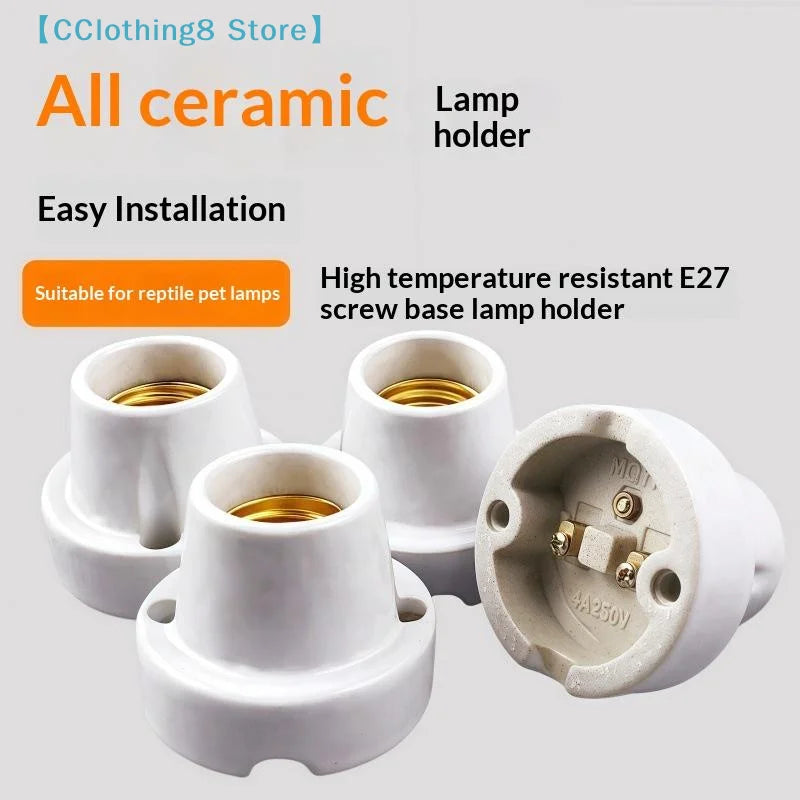 support lampe extérieure céramique blanc lisse industrielle E27 étanche