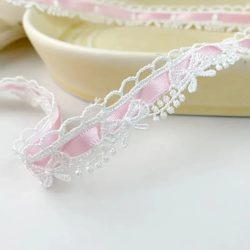 rubans décoratifs dentelle florale noir rose blanc coton polyester vintage shabby chicUsageId1 YardUsageId