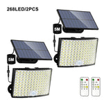 lampe solaire détecteur mouvement 348 led moderne étanche ip65 abs noir blanc télécommande clips
