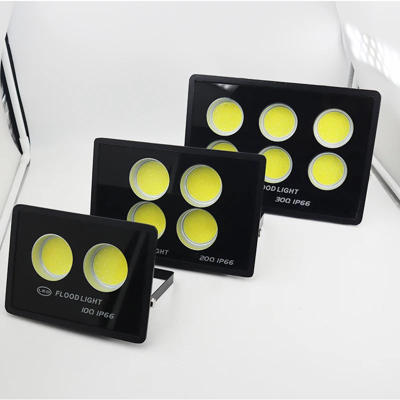 projecteur led ip66 étanche noir grille hexagonale moderne clips fixation 220v 100w 1000w