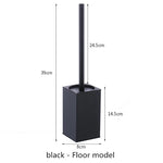 brosse wc acier inoxydable porte brosse noir argent doré moderne fixation murale poignée base