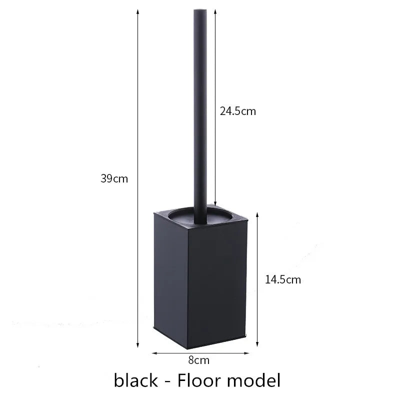 brosse wc acier inoxydable porte brosse noir argent doré moderne fixation murale poignée base