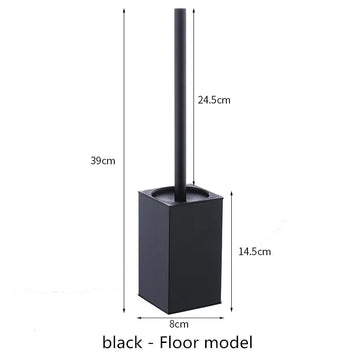 brosse wc acier inoxydable porte brosse noir argent doré moderne fixation murale poignée base