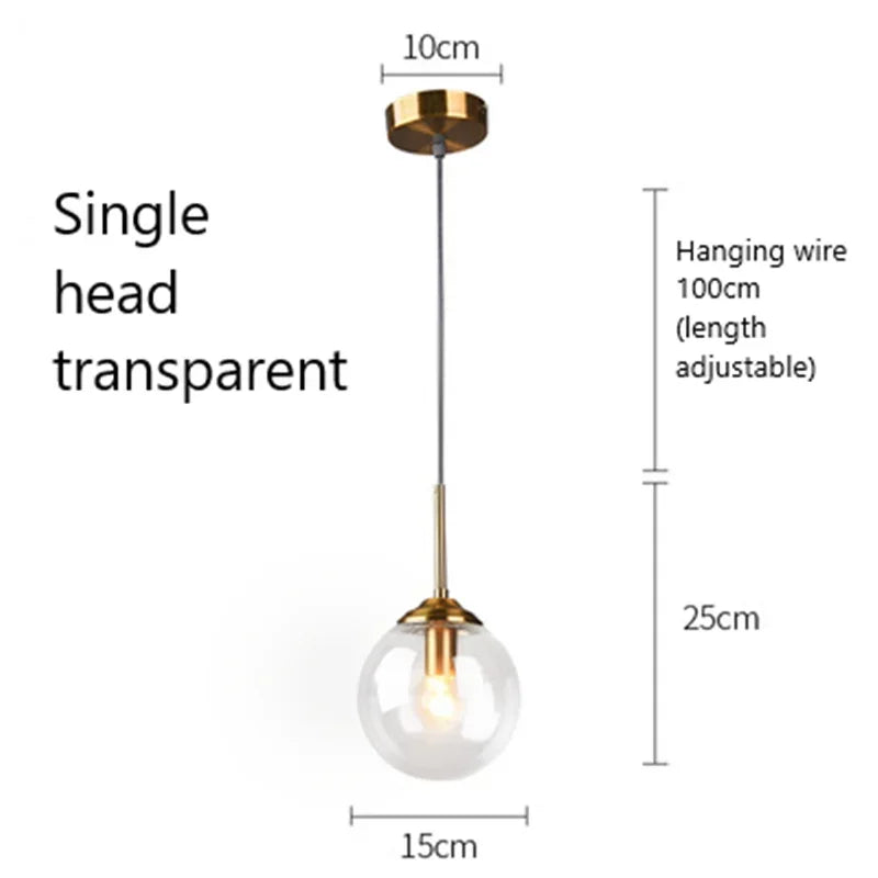 suspension lumineuse transparente moderne ampoule brillante câble noir minimaliste chambre salon étude