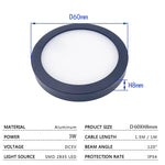 lampe led 3w 12v blanc moderne câble usb interrupteur 3000k 4000k 6000k
