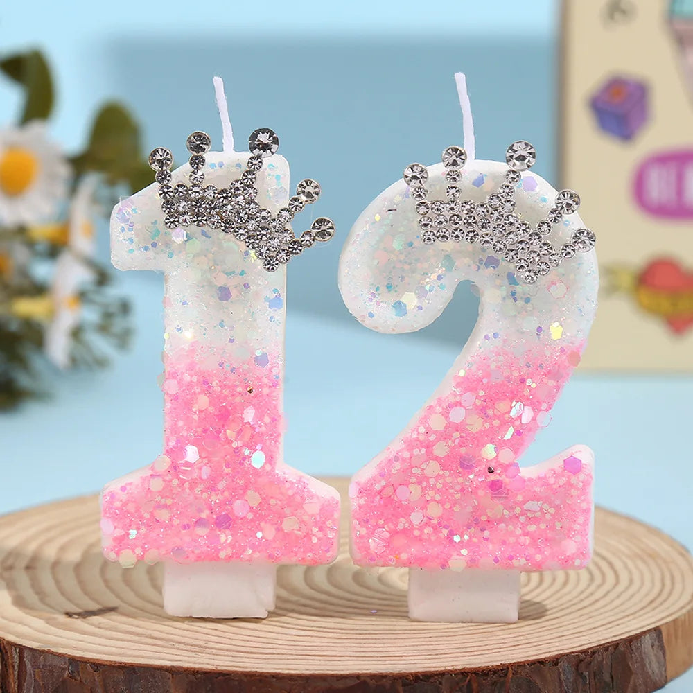 bougies decoratives pailletees blanc rose argenté festif tringle inclusion boite rangement transparente