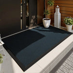 tapis sol antidérapant moderne noir marron bordure texturée structure tridimensionnelle minimaliste entrée porche