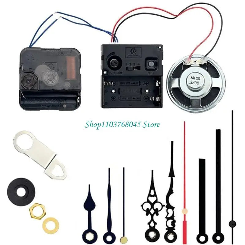 kit montre mécanique noir blanc doré aiguilles boîtier batteries instructions classique