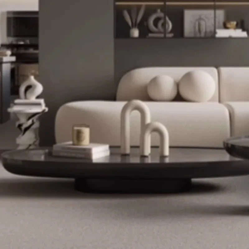 table basse ovale moderne bois minimaliste salon wabi stillwind