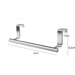 porte serviettes mural acier inoxydable moderne clips cuisine rayures grises geometriques