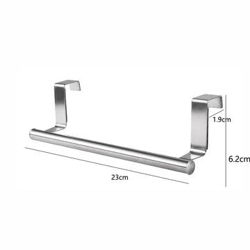porte serviettes mural acier inoxydable moderne clips cuisine rayures grises geometriques
