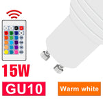 ampoules led rgb blanc e27 e14 gu10 mr16 transparentes opaques moderne télécommande 24touches