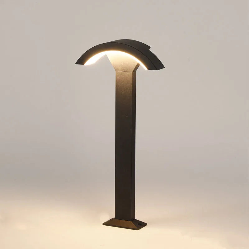 lampe led extérieure détecteur mouvement ip65 moderne noire 12w waterproof aluminium
