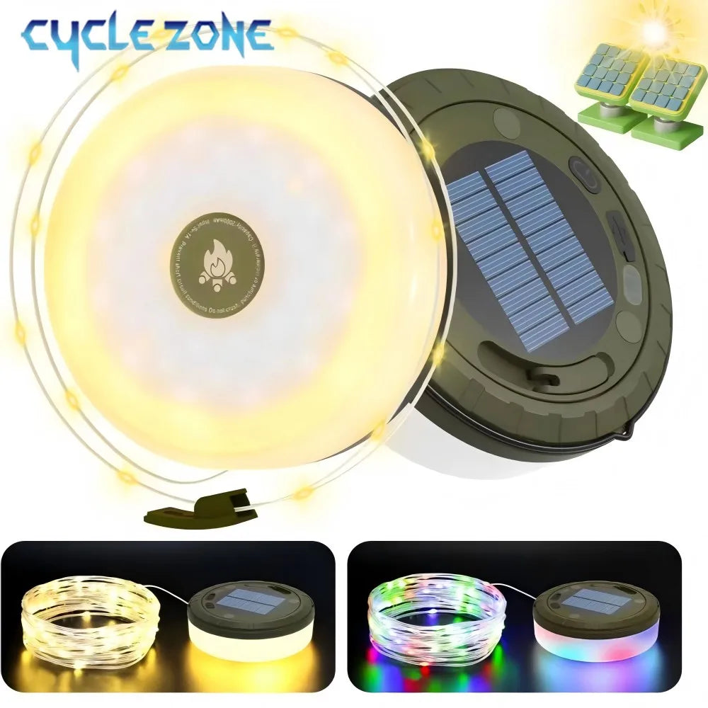 lumière camping guirlande led 10m recharge solaire usb portable moderneextérieur