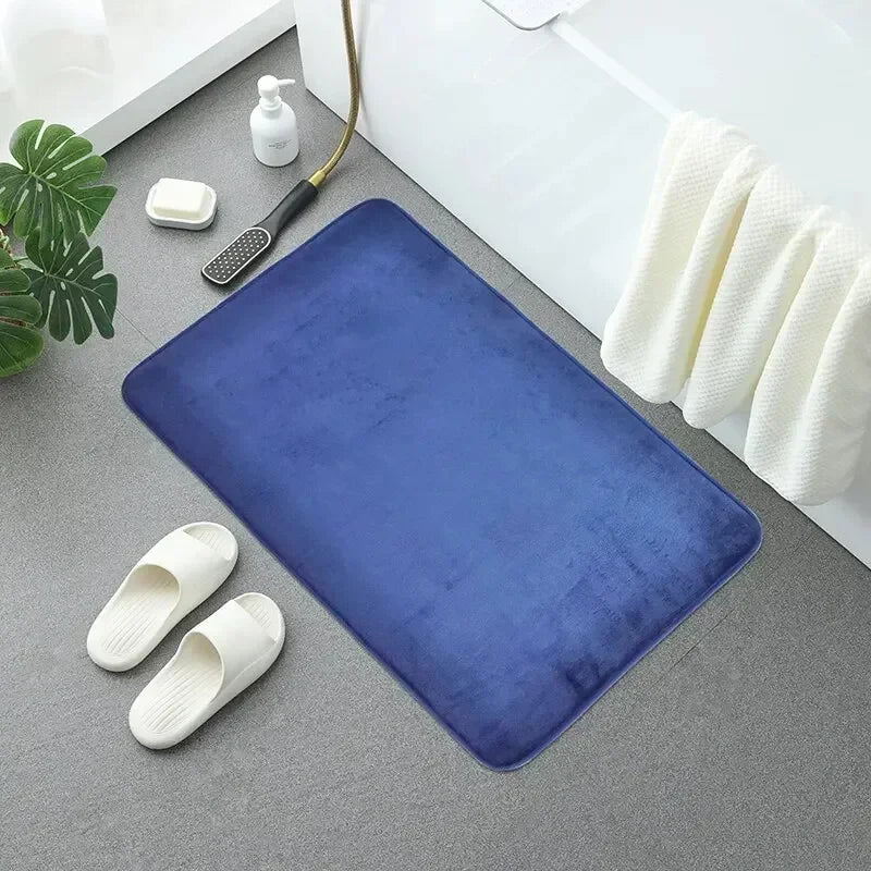 tapis bain polyester antidérapant moderne marron bleu violet rose gris intérieur extérieur